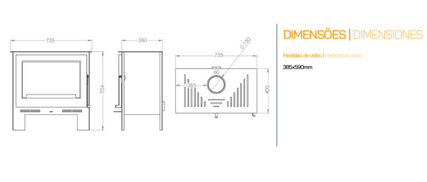 Estufa De Leña Metlor Modelo Smart_3