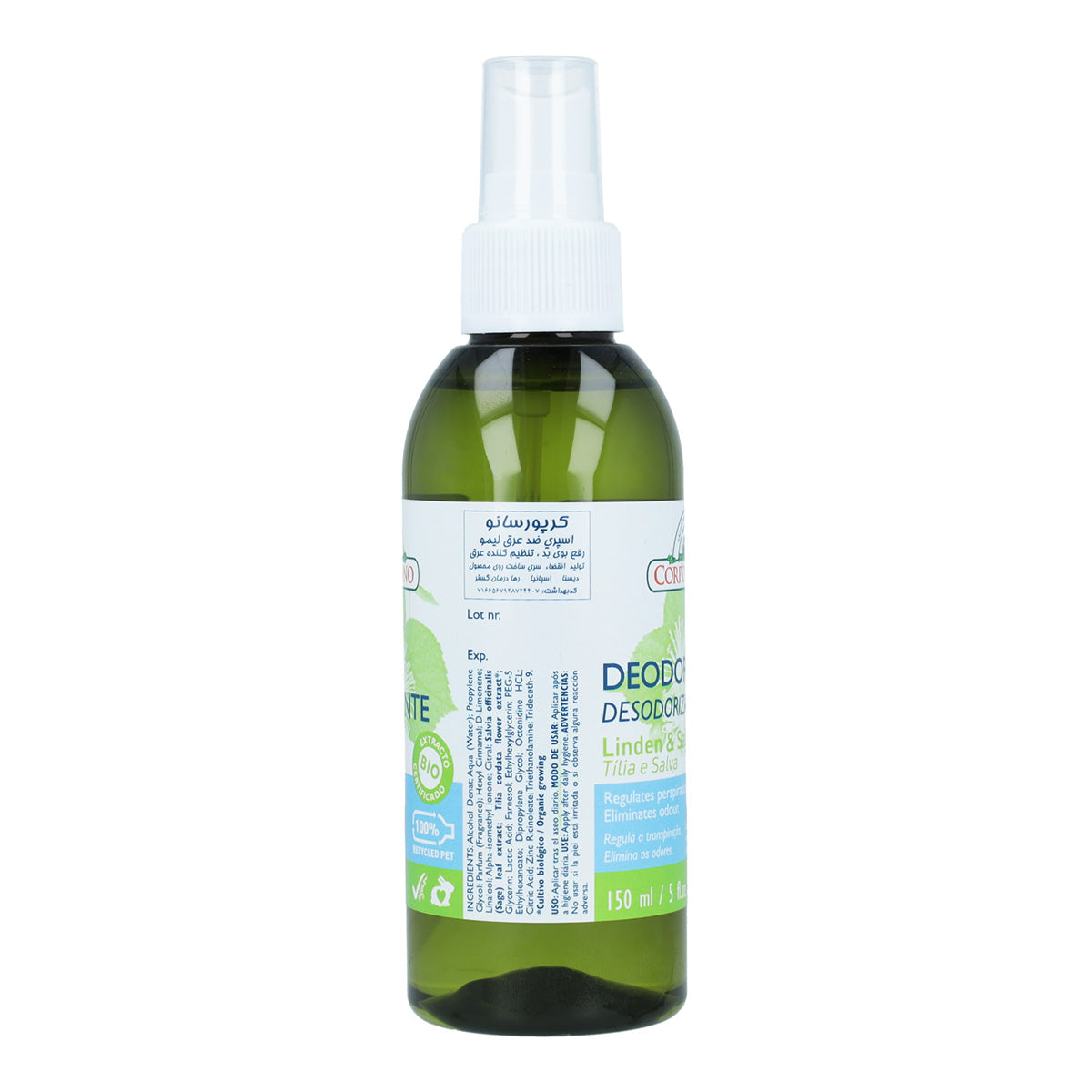 Pack 2x Desodorante tilo y salvia Corpore Sano 150 ml