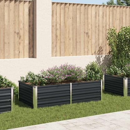 Jardinera Elevada Acero Galvanizado Gris Antracita 160x80x45 Cm_1