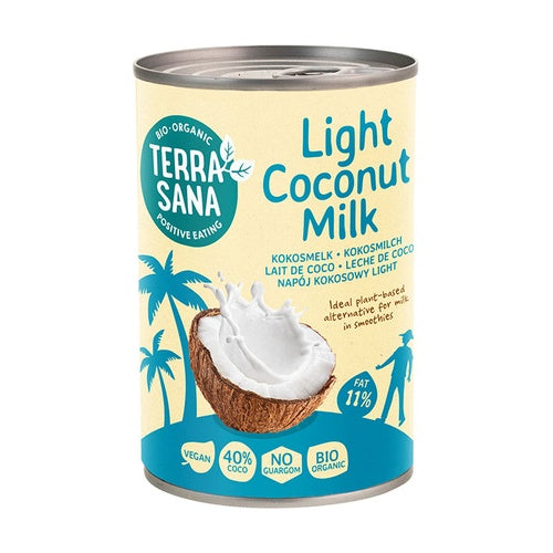 Leite de coco com baixo teor de gordura Terrasana 400g