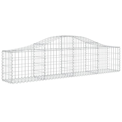 Cestas De Gaviones 6 Uds Forma De Arco Hierro 200x30x40/60 Cm_2
