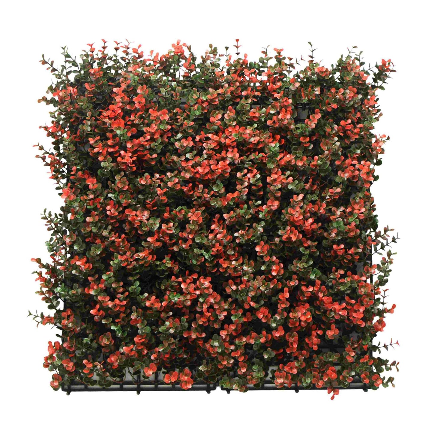 Jardín Vertical Artificial 100x100cm Well Home Con Flores Rojas Realistas_0