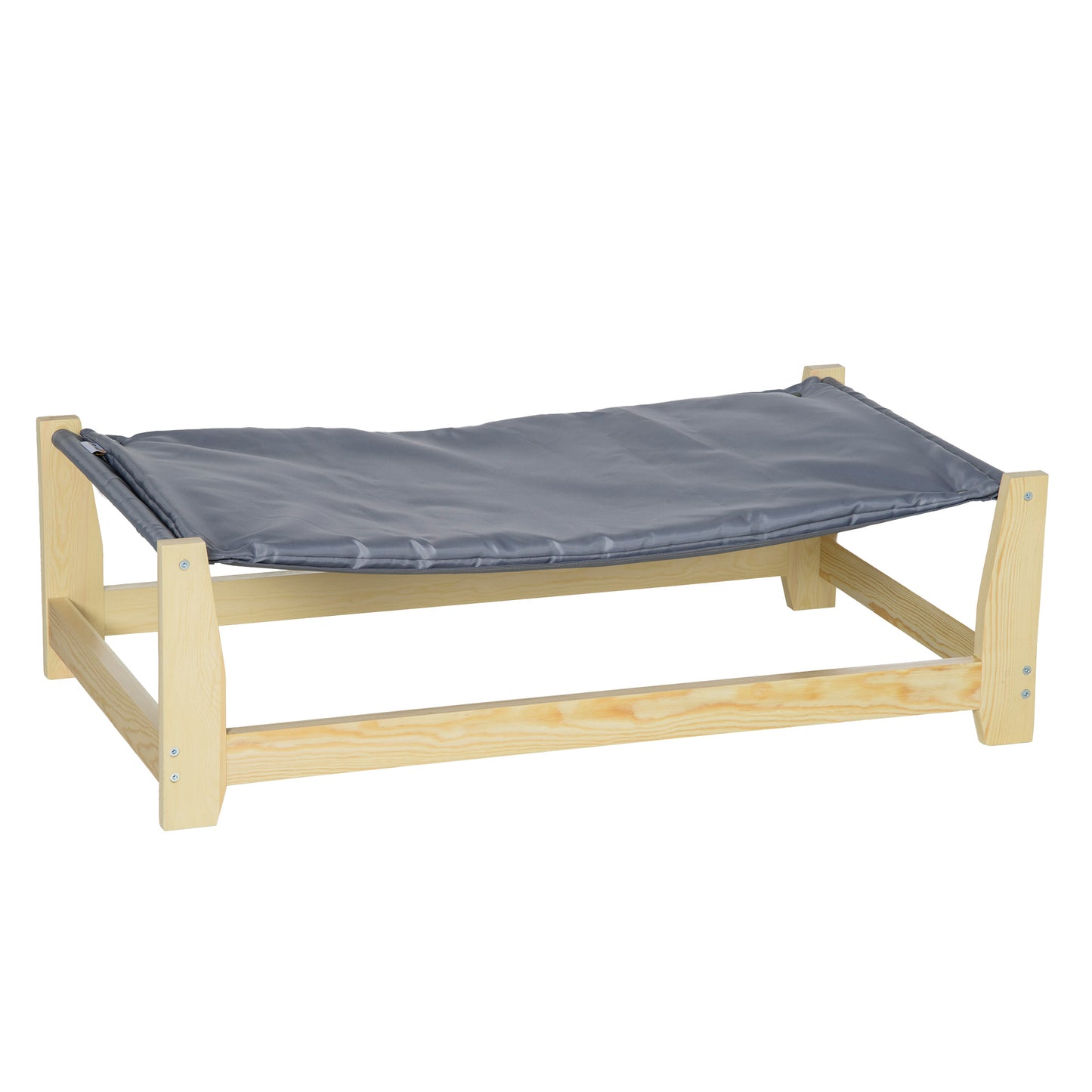 Pawhut Cama Elevada Para Perros Con Cojín Lavable Tela Oxford 90x50x28 Cm Gris_0