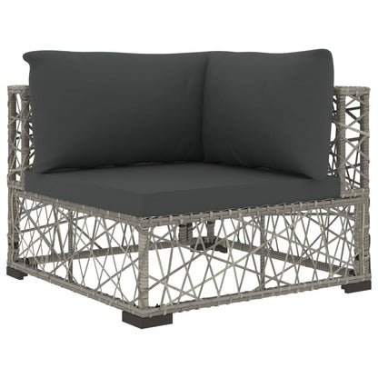 Vidaxl Set De Muebles De Jardín 6 Pzas Y Cojines Ratán Sintético Gris_4