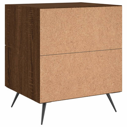 Mesita De Noche Madera De Ingeniería Marrón Roble 40x35x47,5 Cm_4