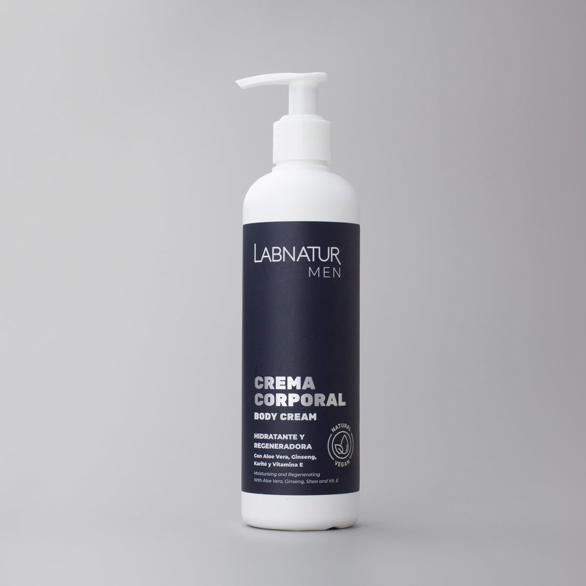 Crema Corporal para Hombre Labnatur 300 ml | Aloe Vera, Karité y Ginseng | Hidratación y Rápida Absorción | Vegano_1