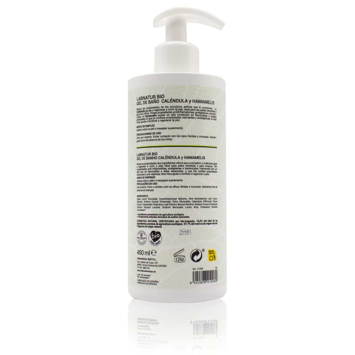 Gel De Baño Caléndula Labnatur Bio | Limpieza Suave Y Calmante | Hamamelis | Piel Sensible | 450 Ml_1
