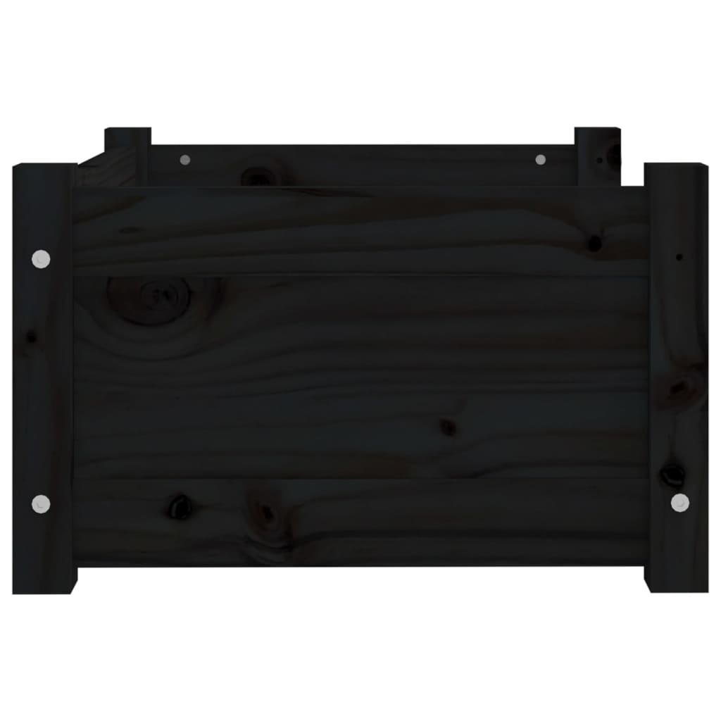 Cama Para Perros Madera Maciza De Pino Negro 55,5x45,5x28 Cm / Vetonek_3