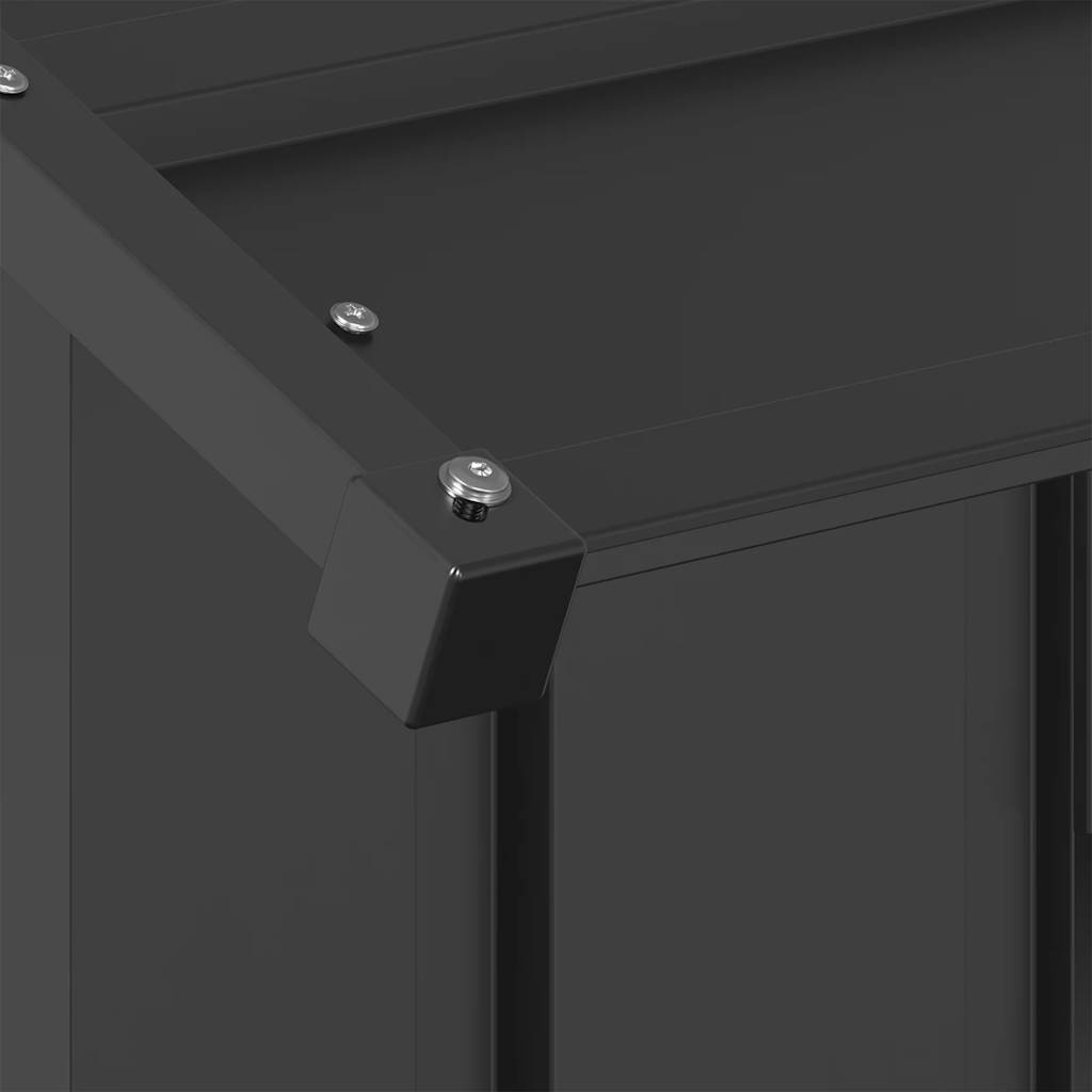 Caseta Para Perros Con Techo Acero Galvanizado 83x130x85 Cm_5