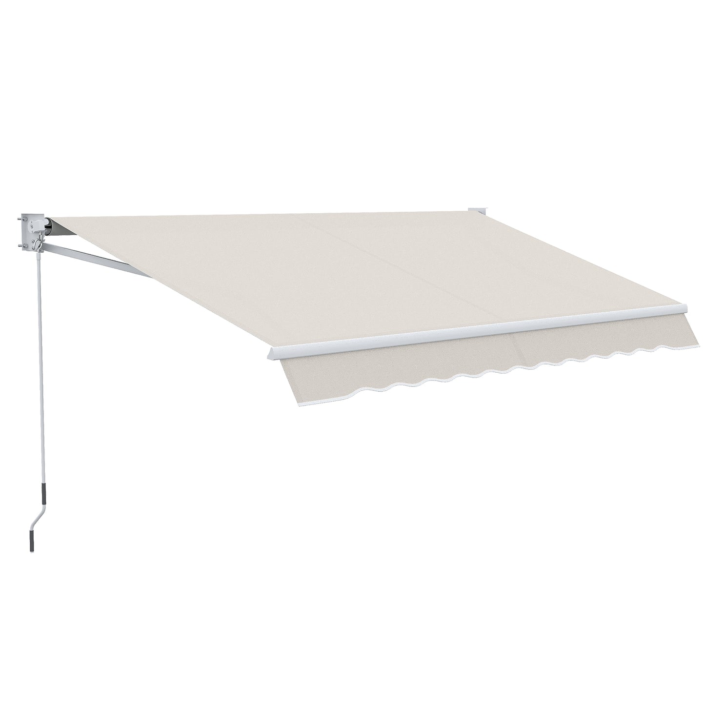 Outsunny Toldo Manual Retráctil Con Manivela 200x295 Cm Protección Solar Uv50+_0