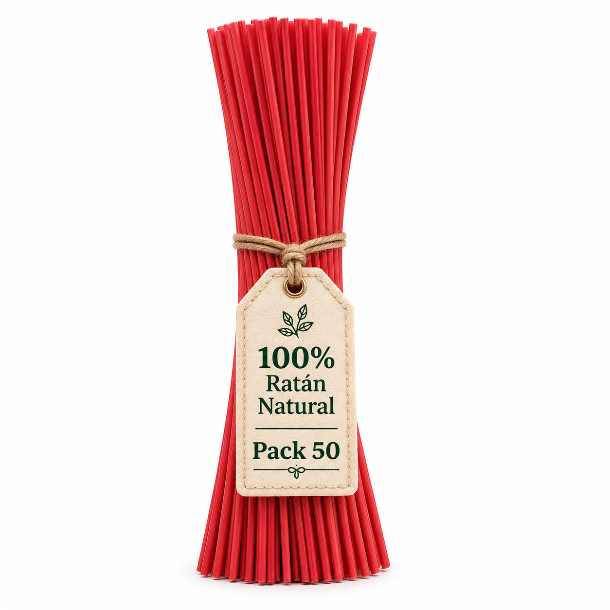 Varillas Difusor SYS 50 Uds | Ratán Natural Rojo | Mikado | Alta Absorción | 2,5 mm X 32 cm_0