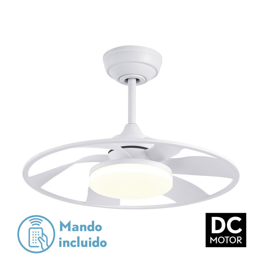 Ventilador Dc Celsius 26w Blanco 6 Aspas 55d 2950lm 3000-4000-6500k 6vel. Remoto, Memoria Y Temporizador_0