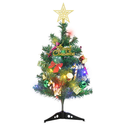 Vidaxl Mini Árbol De Navidad Artificial Con 30 Luces Led Verde 60 Cm_3