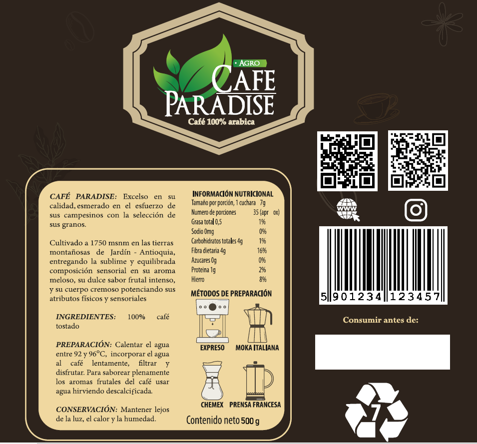 Pack Ahorro 2x Café Especial - Grano - Colombia Origen Único -  100% Arábica  500g (2x250 G)_3