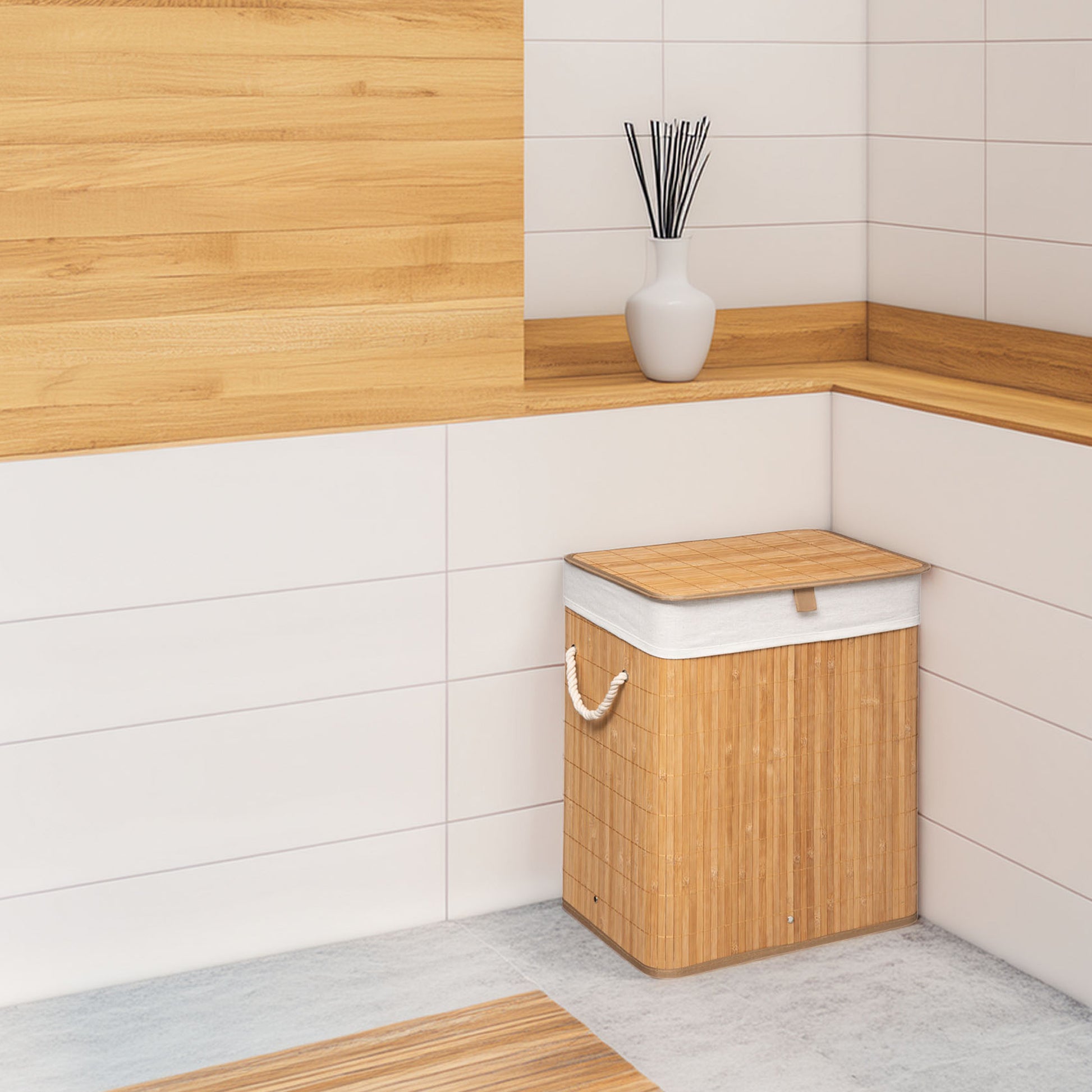 Wellhome - Cesta Para Colada De Bambú Natural_2