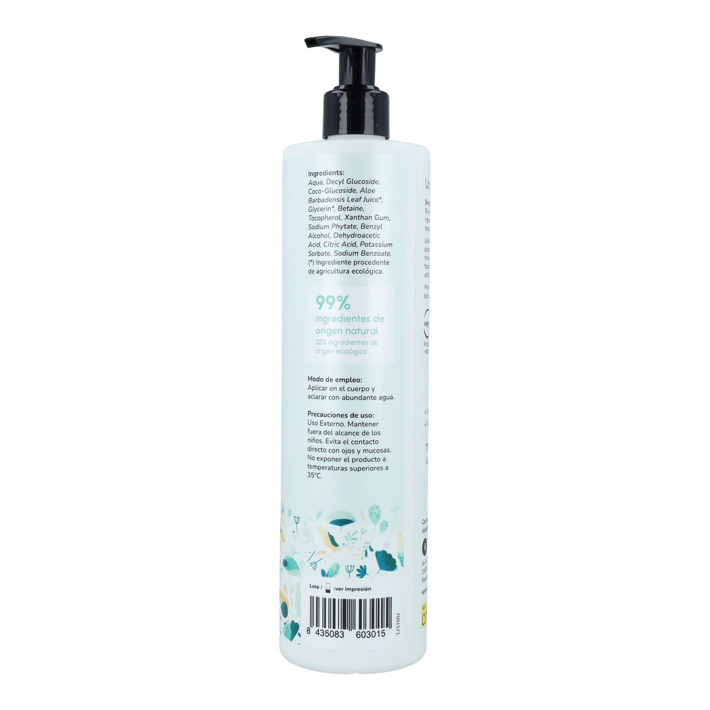 Gel de duche sem perfume Aloé Vera Planet Orchard 500 ml
