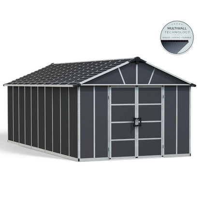 Telheiro de jardim Yukon 643x332x252 cm com piso