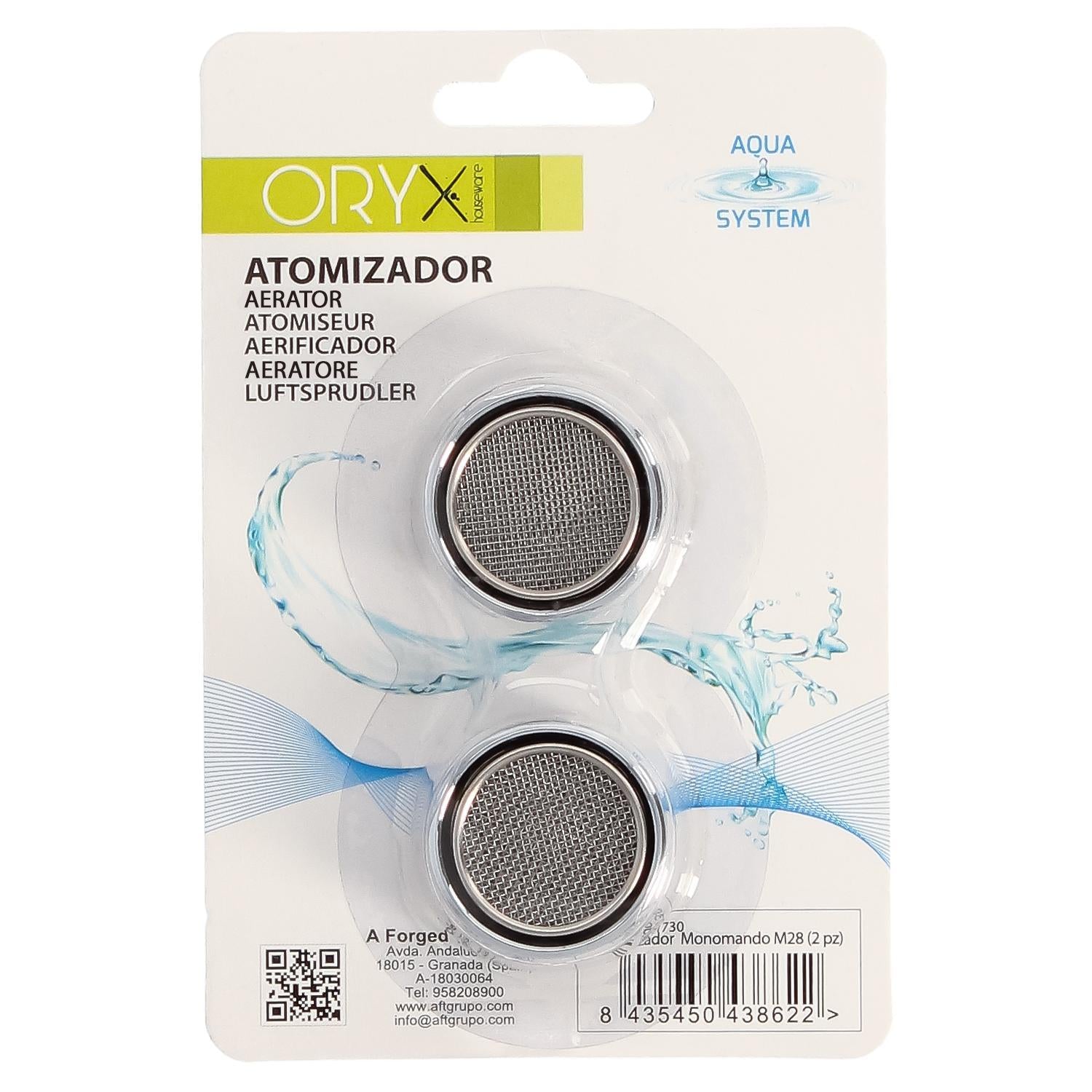 Atomizador Grifos / Monomando M28  (2 Piezas) Filtro Aireador Grifo, Economizador De Agua, Difusor Grifo, Aireador Economizador