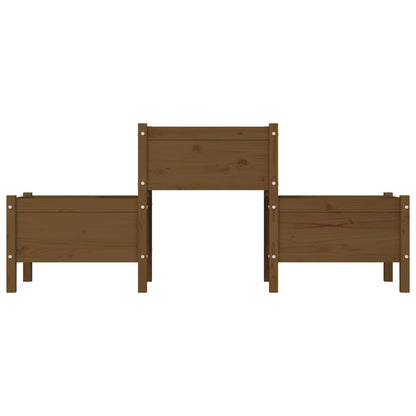 Jardinera De Madera De Pino Maciza Marrón Miel 178,5x44x75 Cm_3