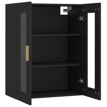 Armario De Pared Colgante Negro 69,5x34x90 Cm / Vetonek_3