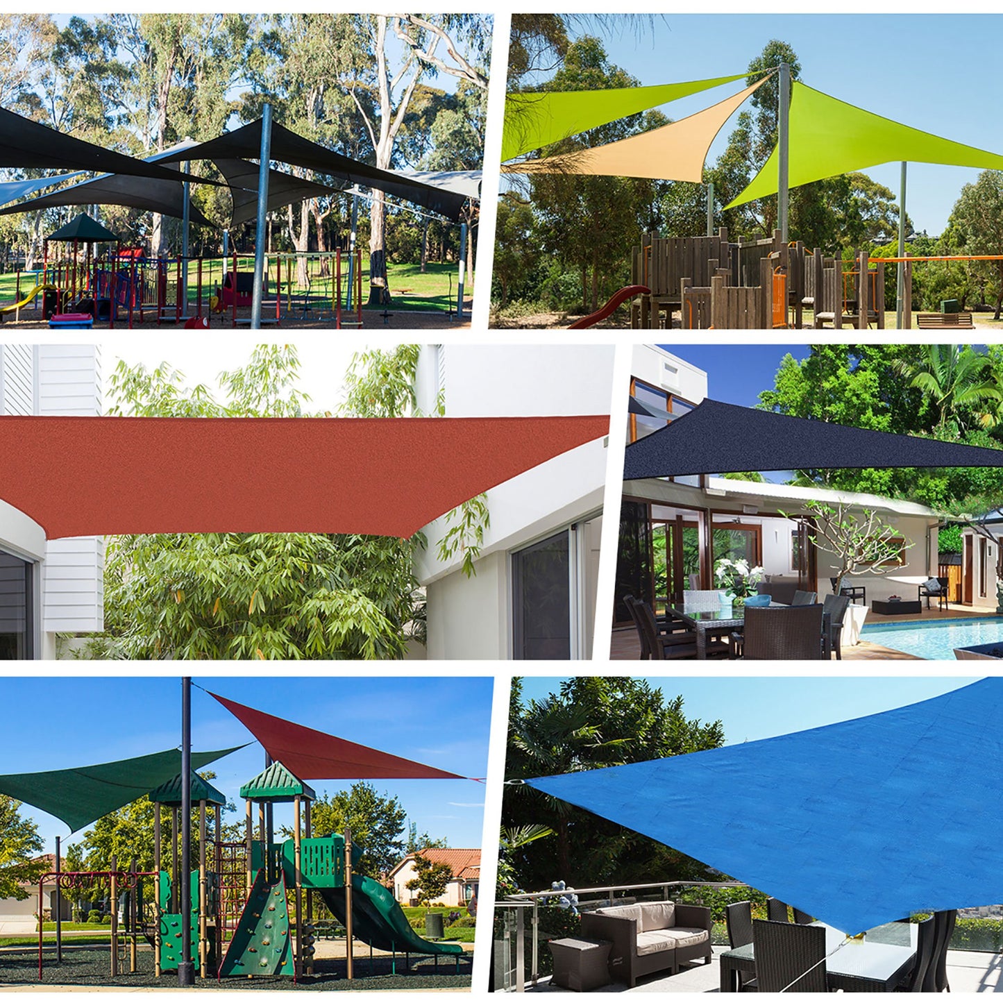 Outsunny Toldo Vela De Sombra Rectangular 4x6 M Con Anti-uv Arena_3