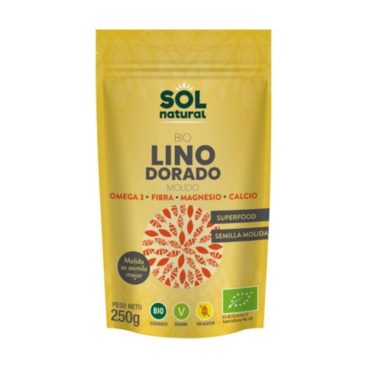 Sementes de Linhaça Dourada Trituradas Sol Natural 250g