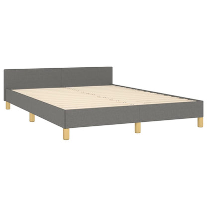 Estructura De Cama Con Cabecero De Tela Gris Oscuro 140x200 Cm / Vetonek_1