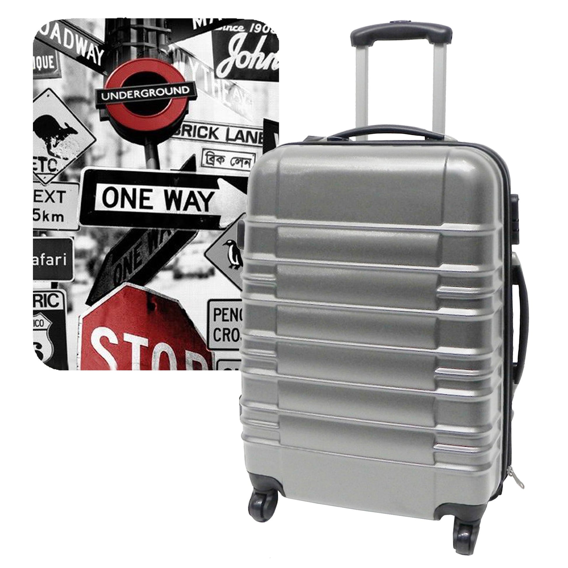 Set De Maleta 64x45x28cm Con Funda Protectora'travel Tips'_0