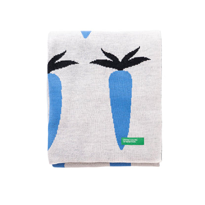 Manta 140x190cm 100% Acrilico 1000gr Zanahoria Azul Benetton_0