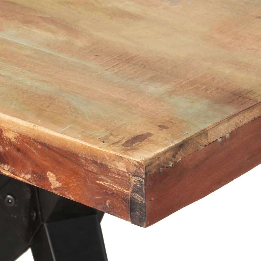 Mesa De Comedor De Madera Maciza Reciclada 180x90x76 Cm_3