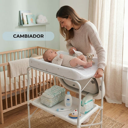 Bathby | Bañera Bebé 5 En 1 Plegable Con Soporte, Cambiador, Bandejas, Desagüe (rosa Standard)_2