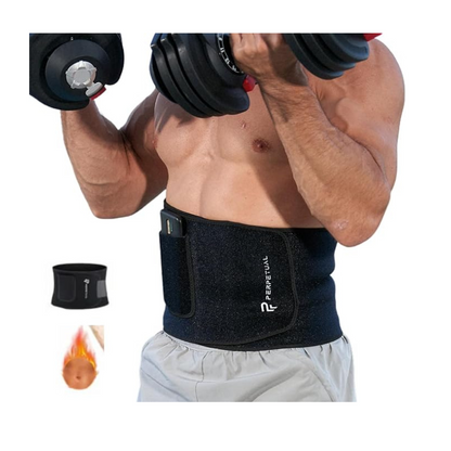 Faja Compresiva Perpetual Neopreno Gimnasio Deporte Reductora Cinturón Lumbar_1