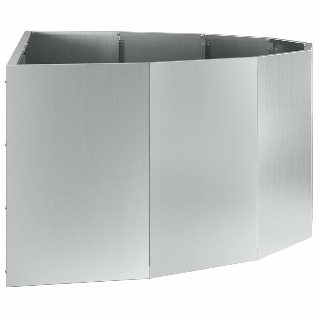 Jardinera Plateado 120 X 60 X 35 Cm Acero Galvanizado_5