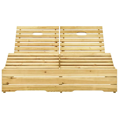 Vidaxl Tumbona Doble Y Cojines Madera De Pino Impregnada_3