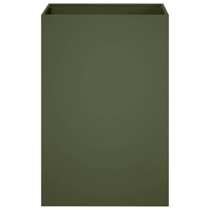 Macetero De Jardín 2 Uds. Verde Oliva 50 X 50 X 75 Cm_3