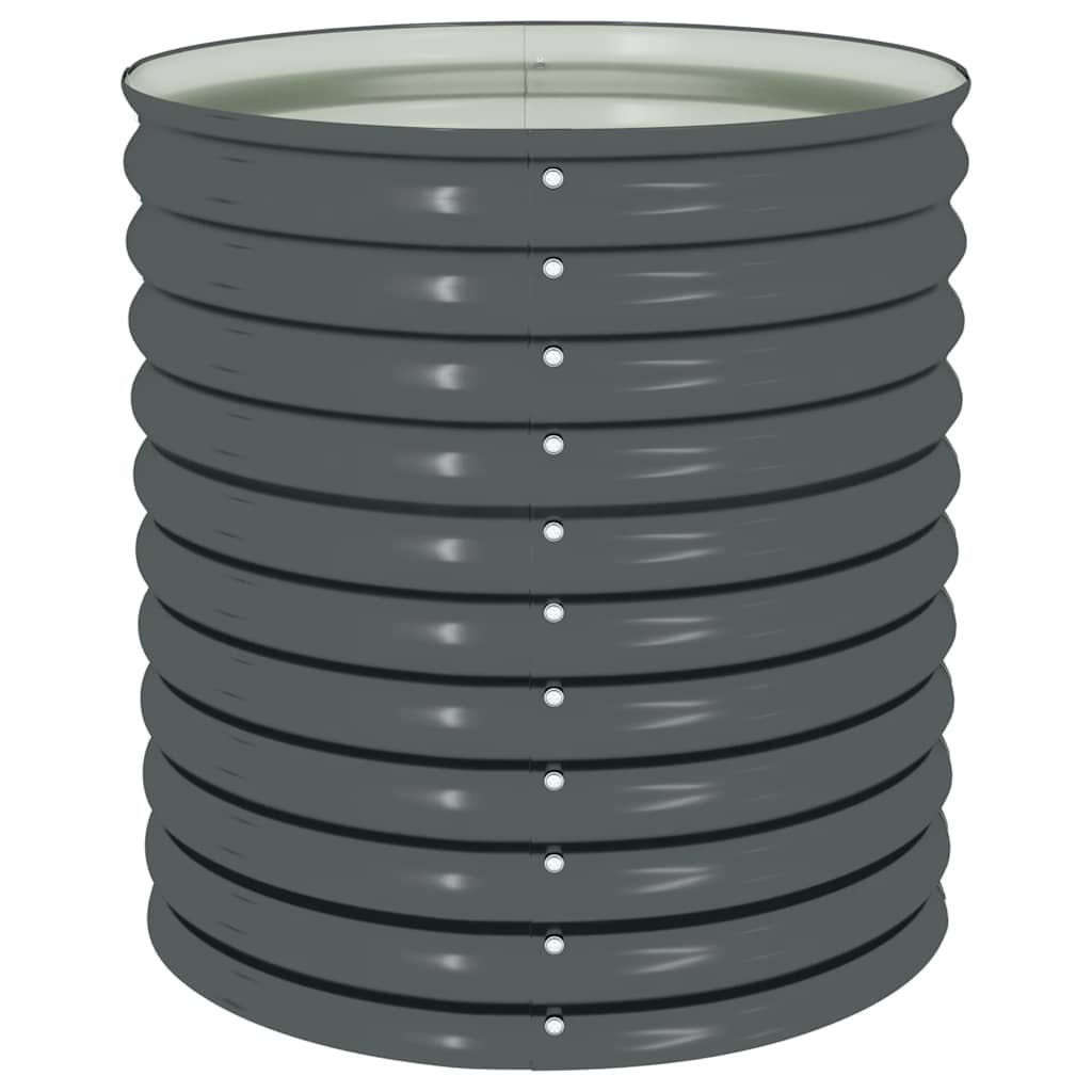 Arriate De Acero Galvanizado Gris 80x80x81 Cm_3