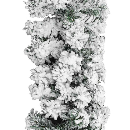 Vidaxl Guirnalda De Navidad Con Nieve Flocada Verde 5 M Pvc_3