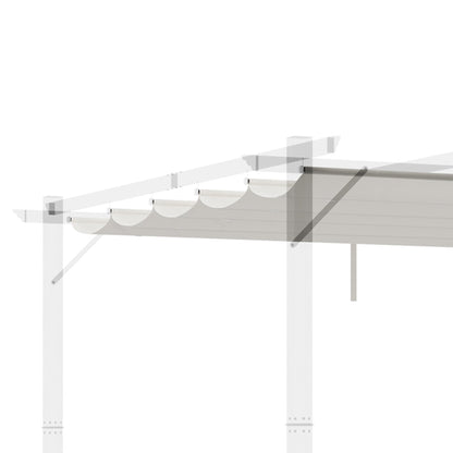 Cubierta Para Pérgola Outsunny Tela Poliéster Crema 250x255x6 Cm_4