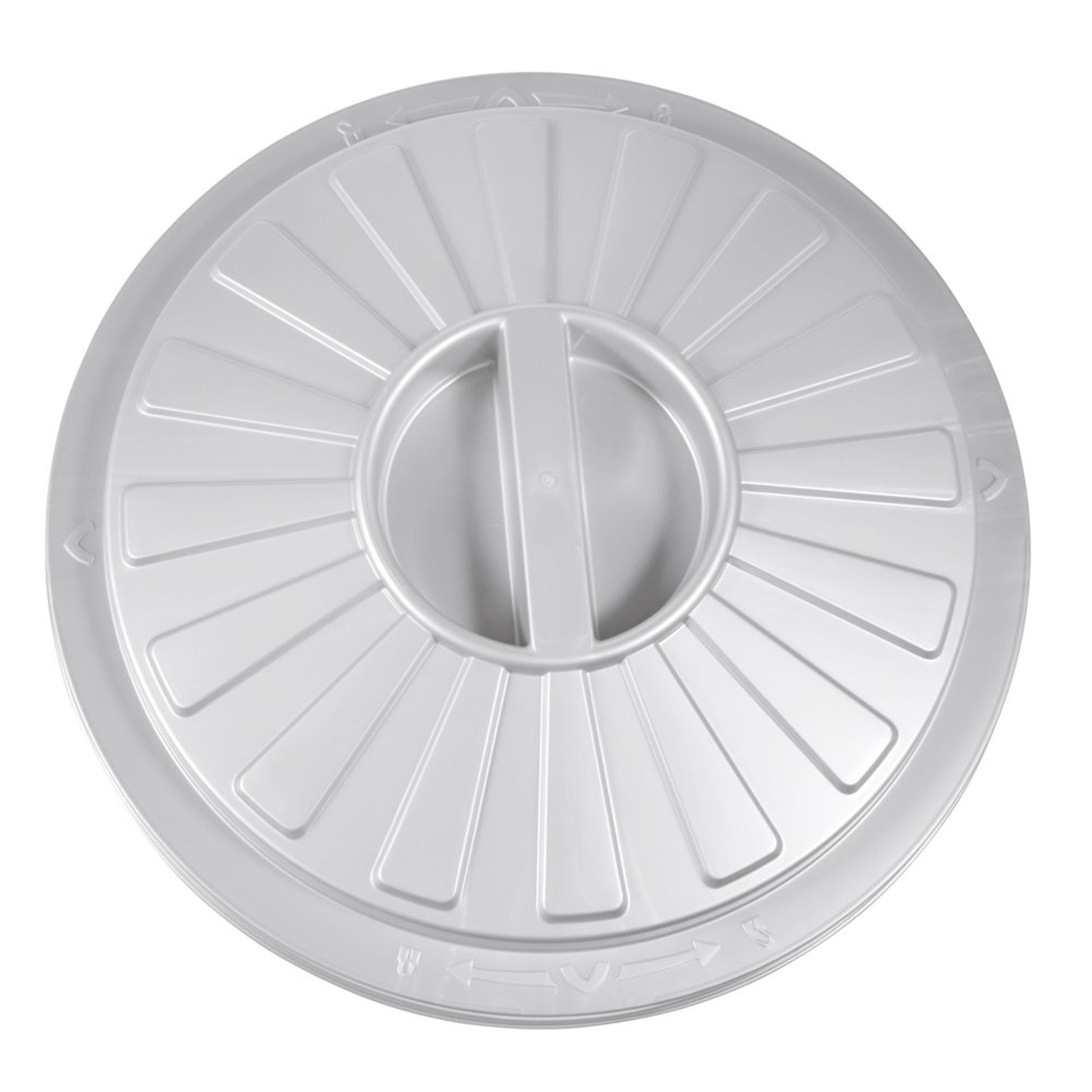 Set De 3 Cubos De Basura/papelera Polivalente Mats Con Tapa Cerrable De Plastico Resistente 7/23/50 Litros En Color Plateado_5