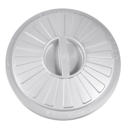 Set De 3 Cubos De Basura/papelera Polivalente Mats Con Tapa Cerrable De Plastico Resistente 7/23/50 Litros En Color Plateado_5