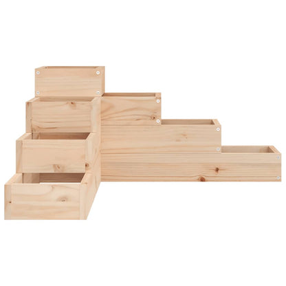 Jardinera De 4 Niveles Madera Maciza De Pino 80,5x79x36 Cm_4