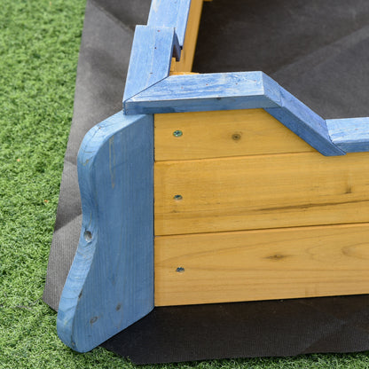 Outsunny Arenero Infantil Madera Diseño Galeón Con Banco Con Almacenaje +3 Años_3