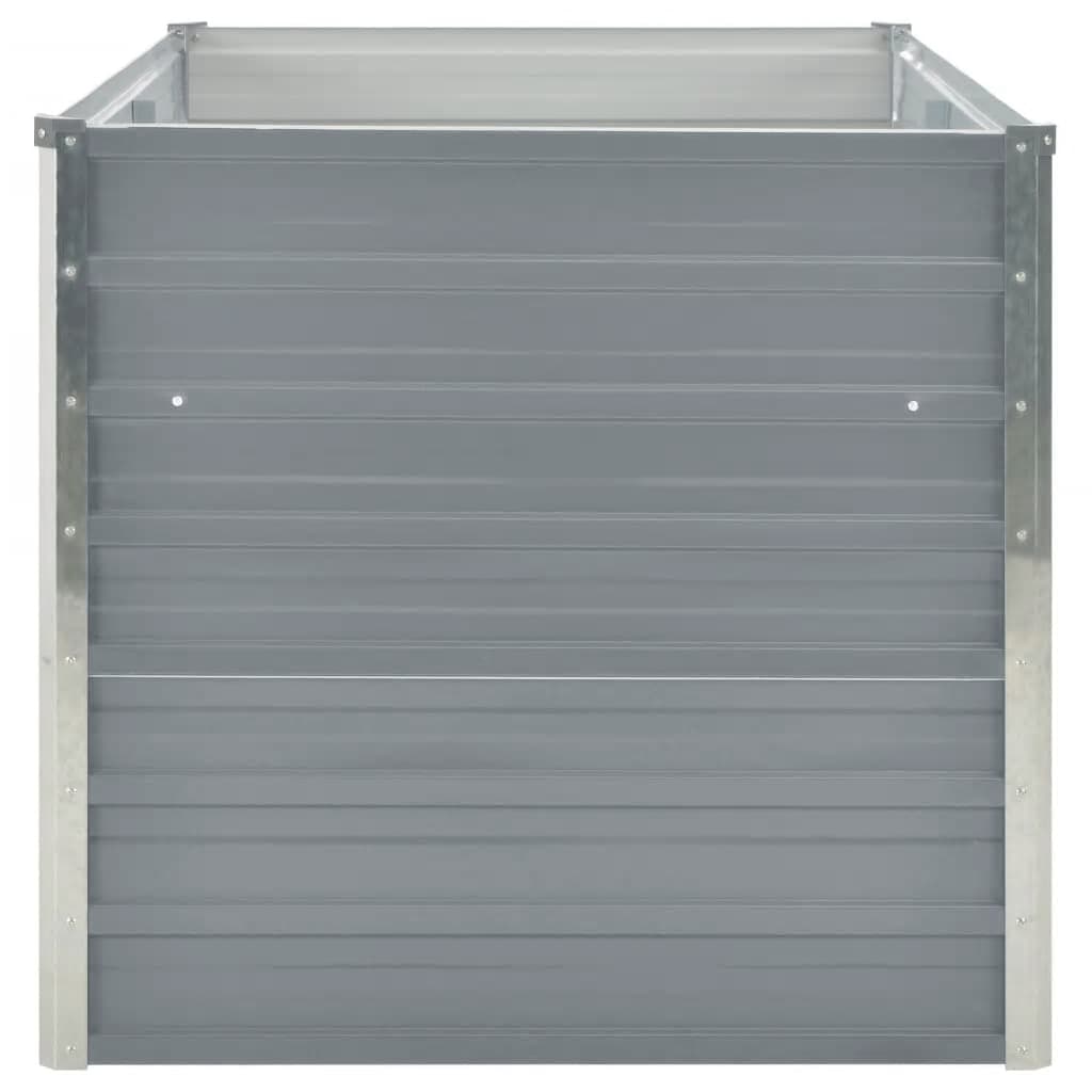 Jardinera Elevada 160x80x77 Cm Acero Galvanizado Gris_3
