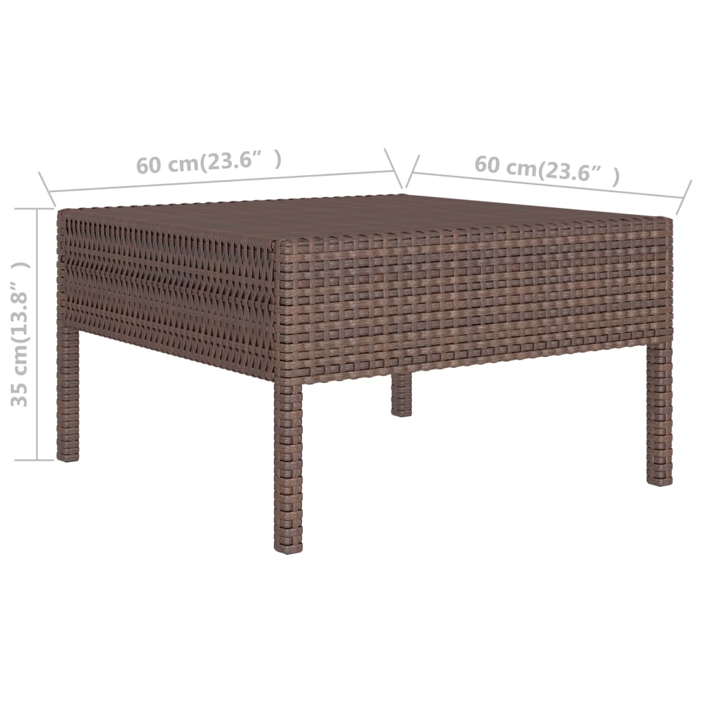 Vidaxl Set Muebles De Jardín 5 Pzas Y Cojines Ratán Sintético Marrón_5