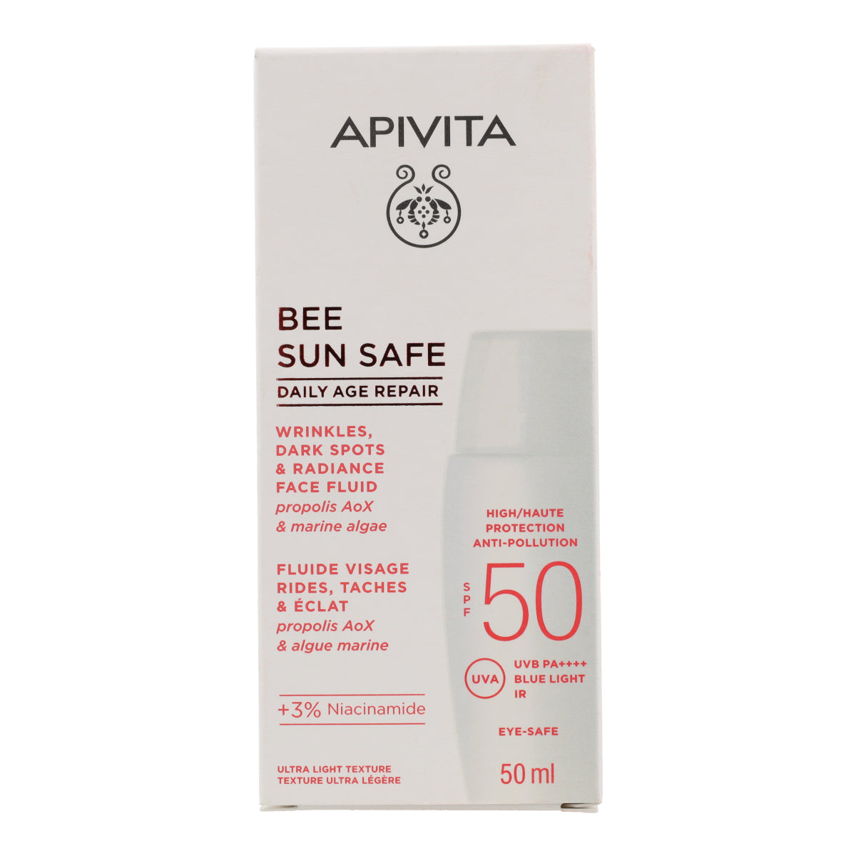 Reparación Antiedad Diaria SPF50 Apivita Fluido Facial 50ml