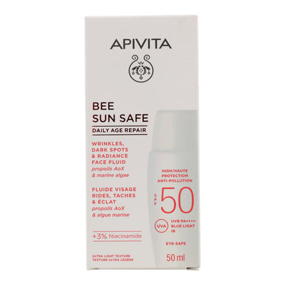 Reparación Antiedad Diaria SPF50 Apivita Fluido Facial 50ml