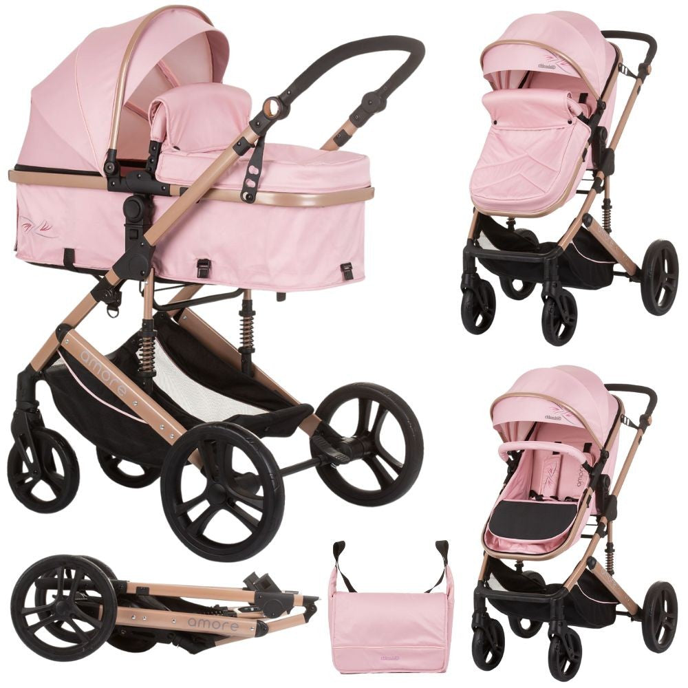 Carrito De Bebé Duo Convertible Amore Hasta 22 Kg Flamingo_0