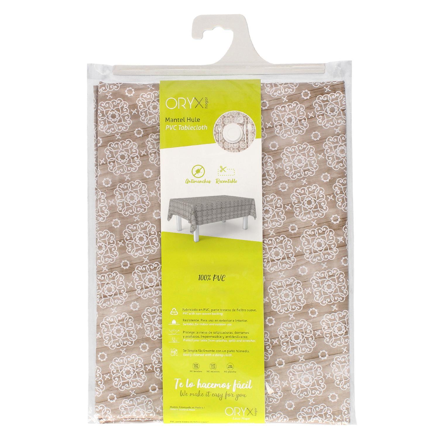 Mantel Hule Rectangular Estampado Madera Impermeable Antimanchas Pvc 140x250 Cm.  Recortable Uso Interior Y Exterior_2