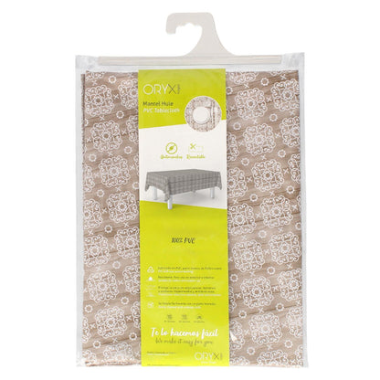 Mantel Hule Rectangular Estampado Madera Impermeable Antimanchas Pvc 140x250 Cm.  Recortable Uso Interior Y Exterior_2
