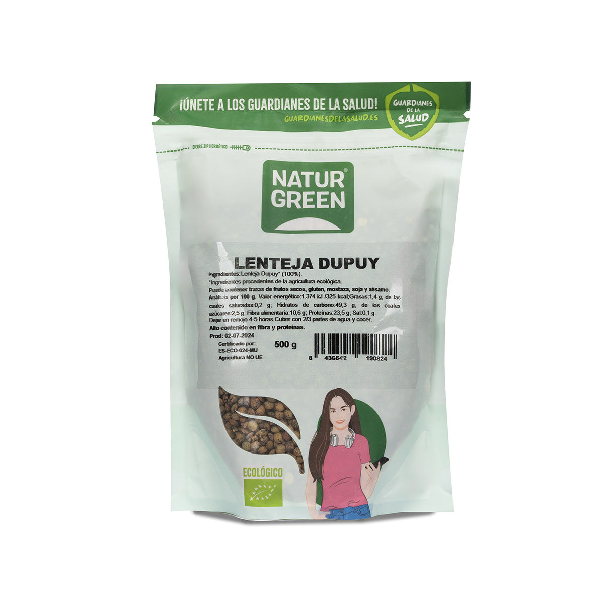 Lentilhas Dupuy Naturgreen, 500 g